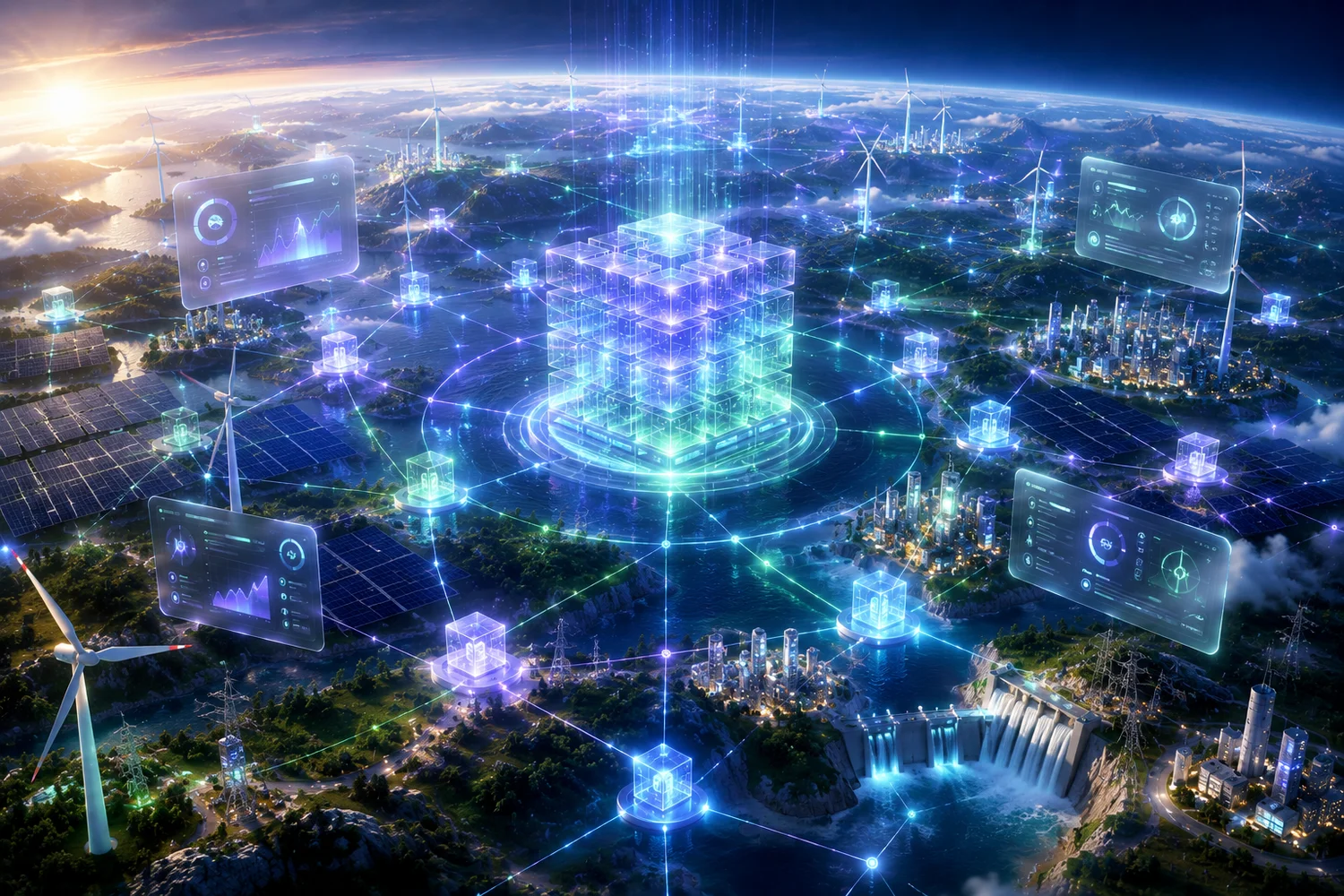 Dione Protocol's global network of renewable-energy validators connecting solar, wind and hydro sites