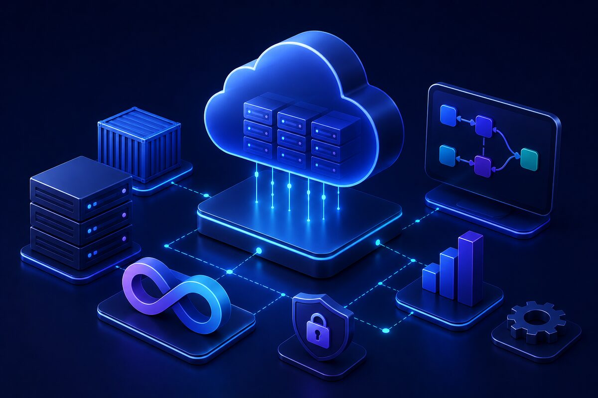 Cloud & DevOps services illustration
